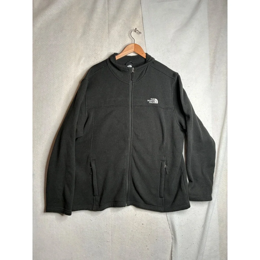 The North Face Mens Black Full Zip Sherpa Lined Fleece Jacket XXL 721509‎